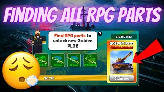 FINDING ALL RPG PARTS FOR GOLD PL01 TANK IN MILITARY TYCOON FACE CAM [upl. by Zaob]