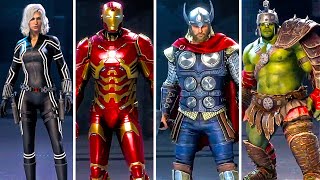 MARVELS AVENGERS All Skins amp Suits [upl. by Russon]