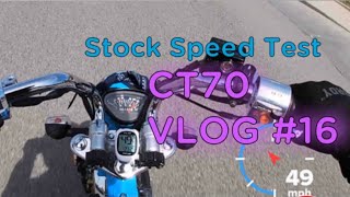 Icebear Champion 125 Ct70 Clone Vlog 16 125cc Stock Carb Speed Test [upl. by Emiatej]