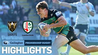 Northampton v London Irish  HIGHLIGHTS  Saints Star in SecondHalf  Gallagher Premiership 202223 [upl. by Asirret]