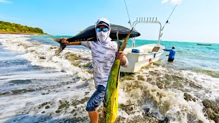 GIANT Tuna amp Mahi Mahi Insanity CATCH CLEAN COOK 30 Miles Out [upl. by Avihs]