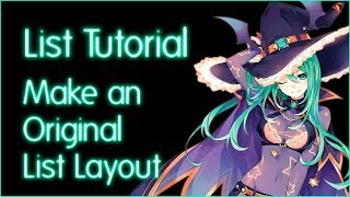 How to make an original CSS list layout MyAnimeList tutorial [upl. by Innos105]