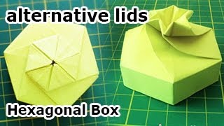 Hexagonal Origami Box  Alternative Lid amp Squash Fold [upl. by Arahas]