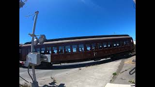 Skunk Train Leaving Fort Bragg [upl. by Ahsirtap]