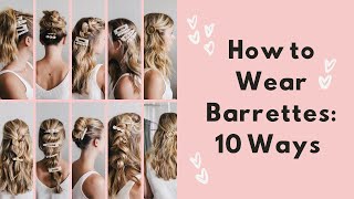 How to Wear Barrettes in your Hair  Beauty  Running in Heels [upl. by Notnilk]