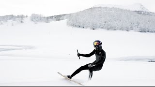 Winter wakeskate wonderland w Brian Grubb [upl. by Kamat]