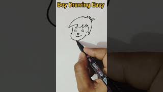 Boy Drawing Very Easy Tutorial youtubeshorts ytshorts art [upl. by Arhna]