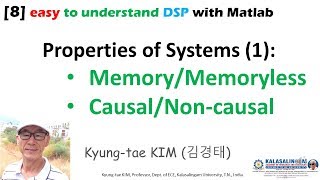 8 easy to understand DSP with Matlab MemoryMemoryless CausalNoncausal [upl. by Notluf662]