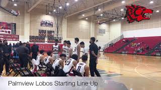 Palmview Lobos Varisty Basketball Line Up Presentation [upl. by Ellingston527]