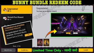 FREE FIRE REDEEM CODE TODAY October 6  FF REWARDS REDEEM CODE  FF REDEEM CODE RED BUNNY BUNDLE [upl. by Gievlos933]