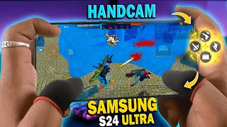 1VS4 SAMSUNG S24 ULTRA HANDCAM 👽 Back On Android Mobile⚙️ HUD  SENSI FREE FIRE HIGHLIGHTS😍 [upl. by Tabib]