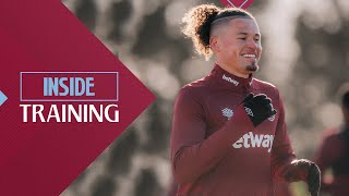 Kalvin Phillips Gets To Work At His First West Ham Training Session 💪  Inside Training  Rush Green [upl. by Gerstein]