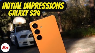 Samsung Galaxy S24 Unboxing amp Initial Impressions Sandstone Orange FTW [upl. by Norra]