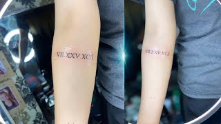 EP145  Roman Numerals Tattoo Timelapse [upl. by Anippesuig]