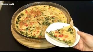 كيش اقتصادي👈 بحشوة لذيذة 😉Quiche aux épinard [upl. by Angil]