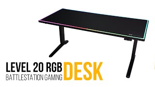 LEVEL 20 RGB BattleStation Gaming Desk Assembling Guide [upl. by Brod141]