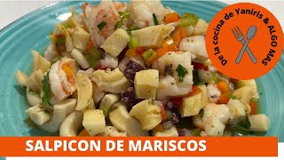 Salpicón de mariscos receta fácil y deliciosa 😋  COMO COCINAR MARISCOS  Cazuela de mariscos [upl. by Nnaer]