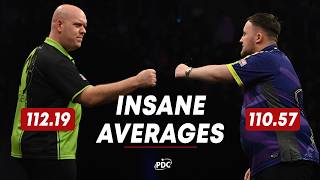 INSANE AVERAGES Luke Littler v Michael van Gerwen  2024 Czech Darts Open [upl. by Doy]