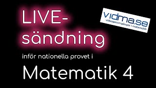 LIVESÄNDNING MATEMATIK 4 Del 1 av 2 Trigonometri trigonometriska funktioner och derivata [upl. by Lian]