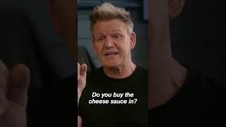 chef calls store bought cheese whiz sauce homemade gordonramsay kitchennightmares [upl. by Angi888]