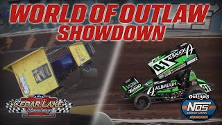 World of Outlaw Showdown Highlights  Cedar Lake Speedway 6292024 [upl. by Renelle]