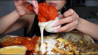 ASMR WINGSTOP MUKBANG  CHICKEN TENDERS VOODOO CHEESE FRIES EXTRA CHEESE amp RANCH  EATING SOUNDS [upl. by Assiralk]