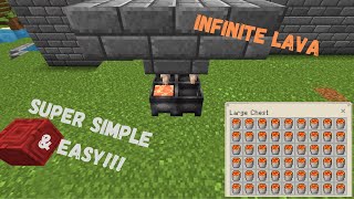 Simple 120 Lava Farm Tutorial in Minecraft Bedrock [upl. by Greggs]