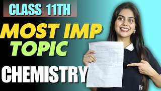 Most Important Topics for Class 11 CHEMISTRY  Chapterwise Most IMP Topics of Chemistry 202324 [upl. by Christoph]