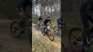 Hel van Kasterlee 15K125K30K 😮CRASH 🤢 after25K MTB 2023 belgium duathlon [upl. by Aicxela]