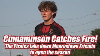 Cinnaminson 5 Moorestown Friends 1  HS Boys Soccer  5 Pirates score in BCSL season opener [upl. by Themis]