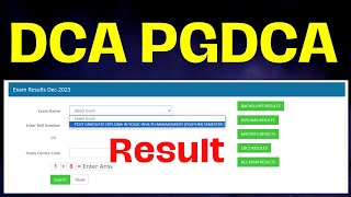 📚dca pgdca result update 2024 dca pgdca computer mcu [upl. by Layne34]