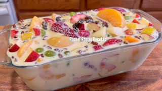 Cuando No tengo tiempo preparo este postre en minutos 😋 Frutas en crema [upl. by Naivaf]