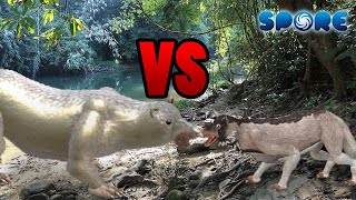 Polar Bear vs Gray Wolf  Beast Faceoff S1E5  SPORE [upl. by Babara]