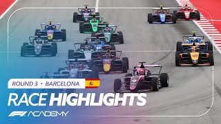 F1 Academy Race Highlights  2024 Barcelona [upl. by Nallek]