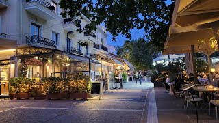 Pelas ruas de Atenas tavernas e restaurantes 🌟🌙 Grécia 🌟🌙 Walking tour [upl. by Norrehs]