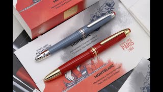 IZODS A quick look at the Montblanc Meisterstuck x Olympic Heritage Paris amp Chamonix Fountain Pens [upl. by Ahtikal]