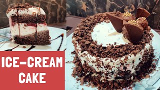 ICECREAM CAKE VANILLA ICECREAM CAKE NO OVEN  NO EGG  NO CREAM  HINDI RECIPE  POONAM MAHURE [upl. by Derej]