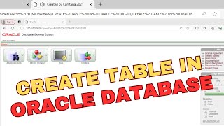 How to create TABLE in Oracle 10g database  Lecture  01 [upl. by Genna497]