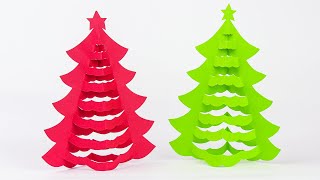 Come fare un Albero di Natale con un foglio di carta  Lavoretti per Natale  Paper Christmas Tree [upl. by Berlin344]