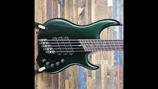 Dingwall Z3 5string Dark Candy Green Super Fatty II pickups and Neve Preamp [upl. by Lirrad691]