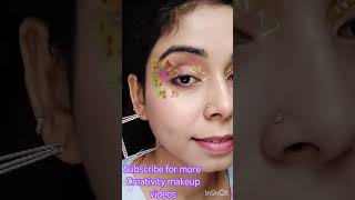 Creativity makeup look Makeup tutorialbeginnersstep by stepkajalmakeover makeup howtohindi [upl. by Atinihs]