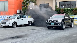 400HP DMAX vs 400HP HILUX Fastest Drag Diesel in the Philippines [upl. by Eimas]