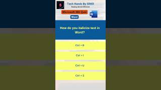 How do you italicize text in Word WordTraining WordQuiz Microsoft365 MSWordQuiz OfficeTips [upl. by Massingill914]