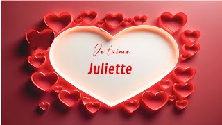 Juliette Je Taime  À Toi Mon Amour  French Love Song with Name  ad4beloved [upl. by Akere]