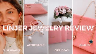 LINJER jewelry haul and review  sustainable and affordable jewelry [upl. by Evangeline]