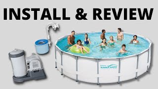 Intex Krystal Clear Pump 633T and Deluxe Pool Skimmer on Summer Waves Pool Part 2 of 2 [upl. by Tedie]