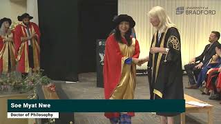 Dr Soe Myat Nwe Doctoral Graduation Ceremony  University of Bradford United Kingdom19 July 2022 [upl. by Llertrac]