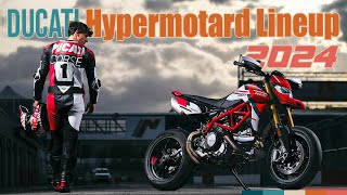 2024 Ducati Hypermotard Motorcycle Lineup Hypermotard 950 950 SP 950 RVE 698 Mono 698 Mono RVE [upl. by Hizar]