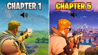 OG Fortnite Sound Effects VS Now Chapter 1 Season 1 vs Chapter 5 Season 1 [upl. by Oidale]