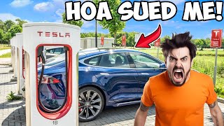 HOA SUES Me For Charging Tesla On My Property Claims My Car Violates HOA Bylaws [upl. by Florian]